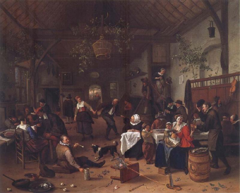 Jan Steen Merry Company in an inn Sweden oil painting art